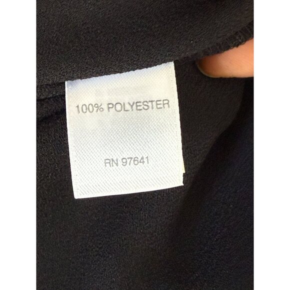 J.Jill Black Long Sleeve Button-Down Tunic Shirt XL 100% Polyester Womens Relaxe - Picture 3 of 8